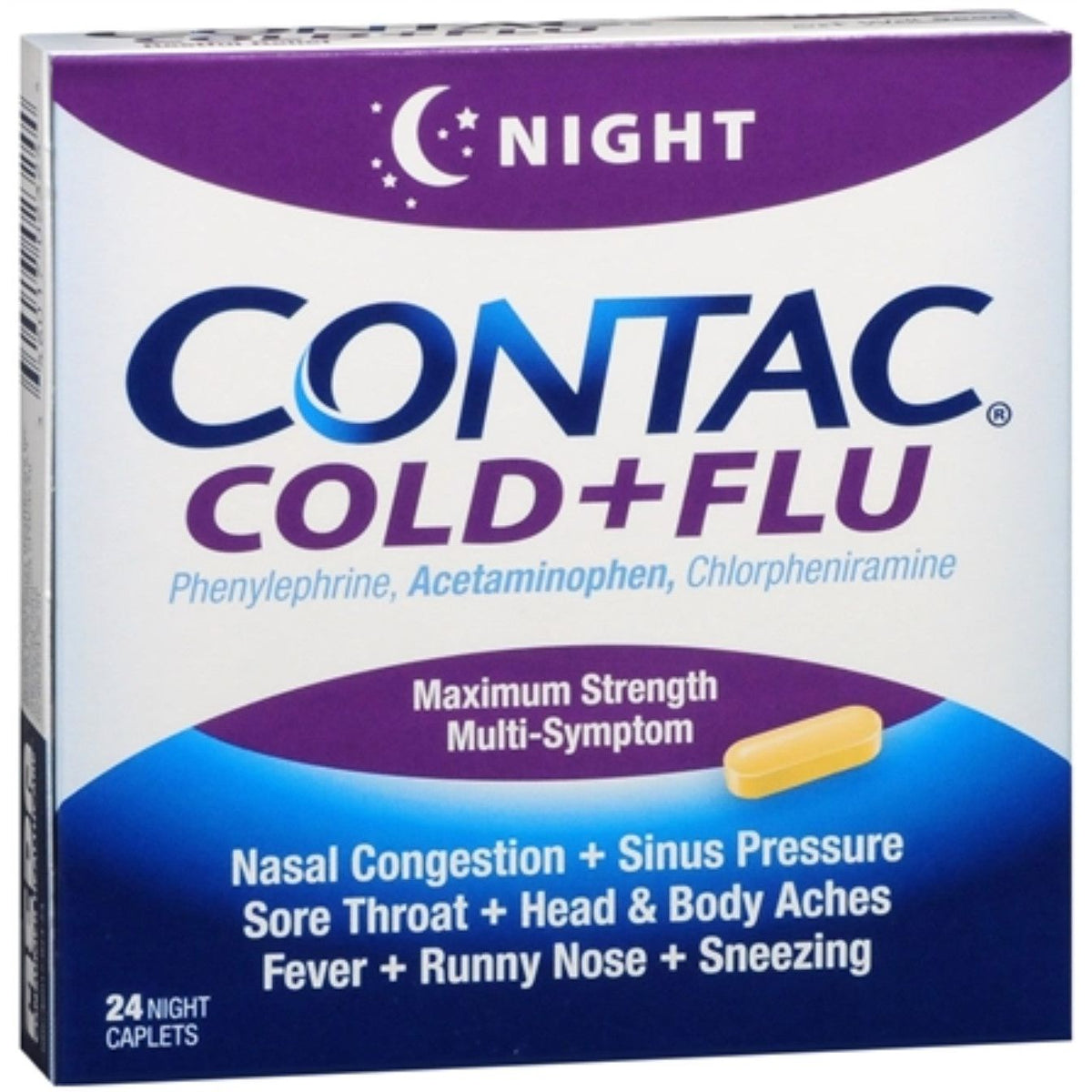 Contac Night Cold + Flu Maximum Strength Caplets