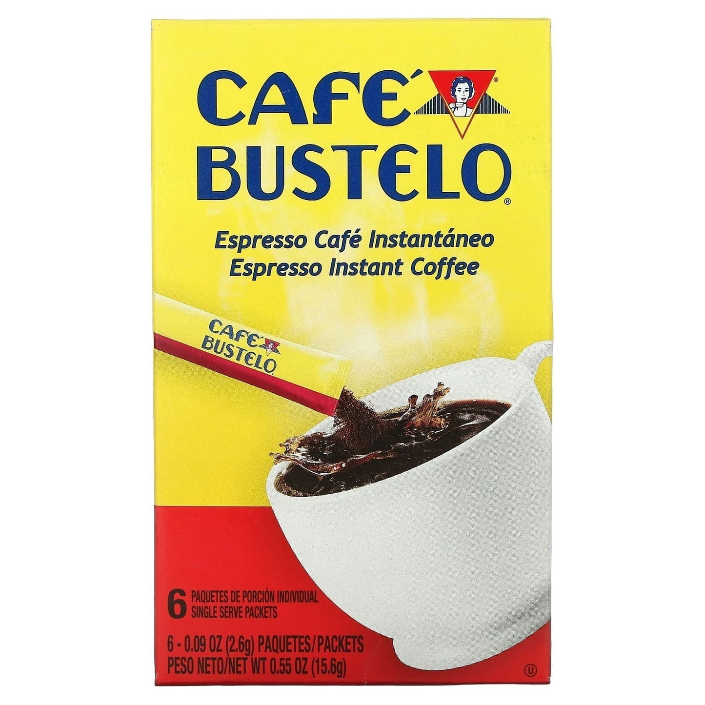 Cafe Bustelo Café Espresso Instant Coffee Single Serve Packets - 6ct