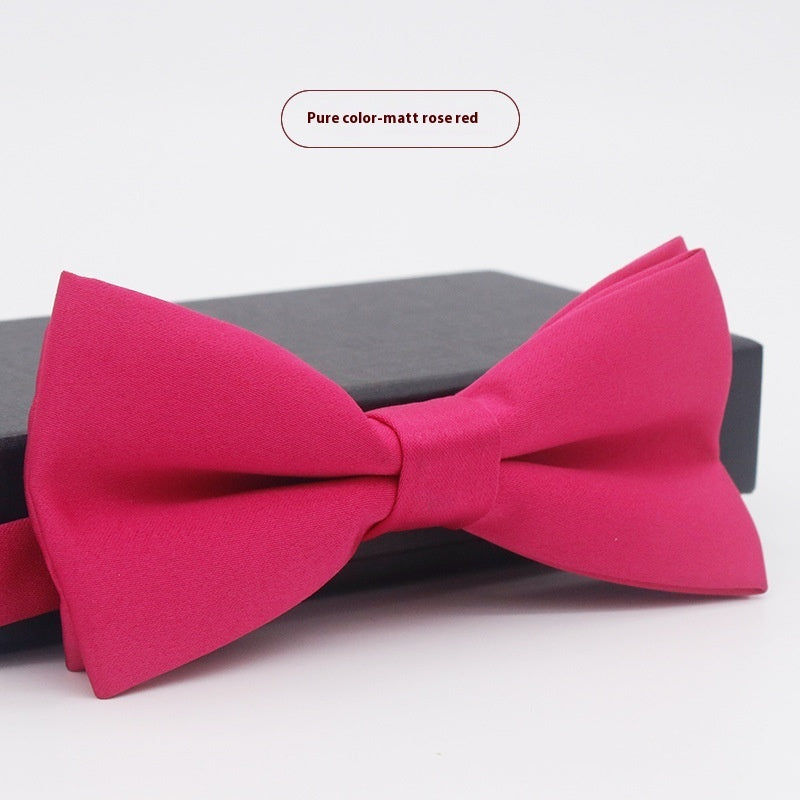 Men's Solid Color Formal Wear Wedding Business Casual Groom Groomsman Bow Tie
