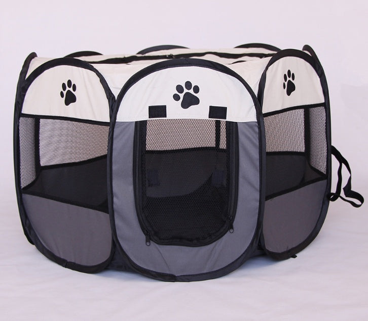 Folding Octagonal Pet Fence Oxford Cloth Cat And Dog Kennel