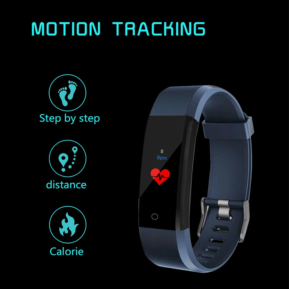 115Plus Fitness Tracker - Heart Rate & Blood Oxygen Monitor, IP67 Waterproof, Sleep & Activity Tracking