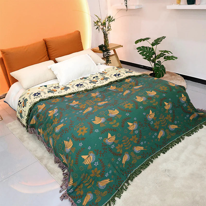 Style Loft Collection Comfy Cotton Tassel Throw Blanket
