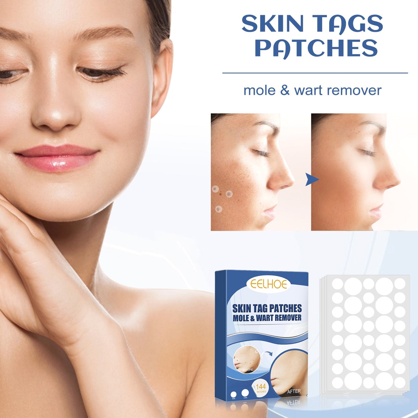 Kew Patch Gentle Cleaning Care Skin Face Neck Repair Smooth Skin Daily Care
