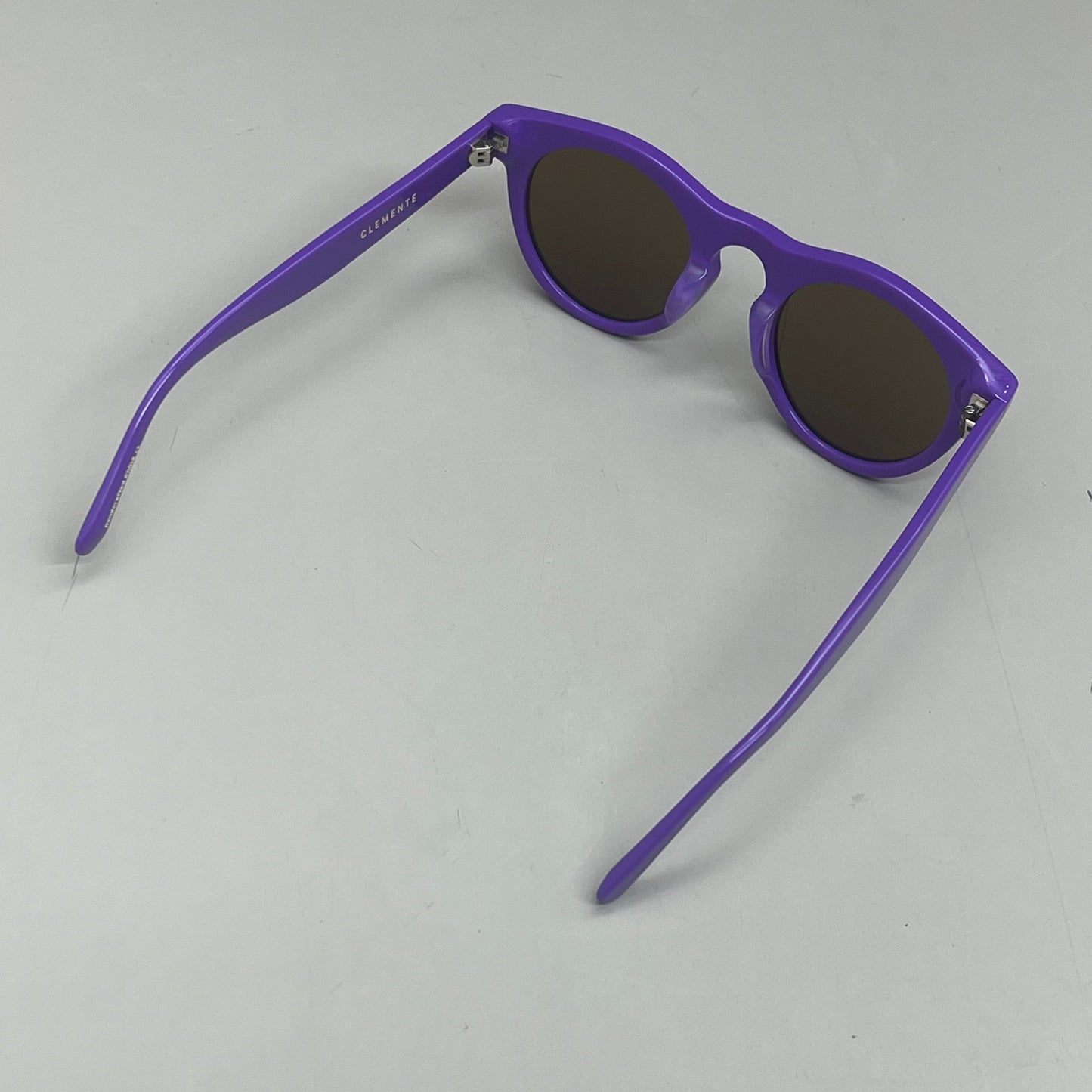 FRIDA MAE CHEEK Clemente Round Polarized Lens Sunglasses Purple SUN-ROUND-PUR AS-IS