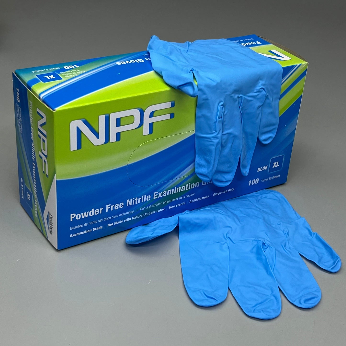 HOSPECO NPF (1,000 PACK) Nitrile Powder Free Exam Gloves Sz S Blue GL-N106FS