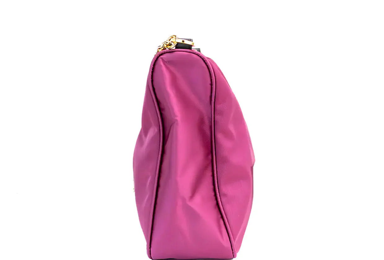 Style Loft Collection x Versace Small Dahlia Nylon Medusa Pendant Crossbody Shoulder Bag