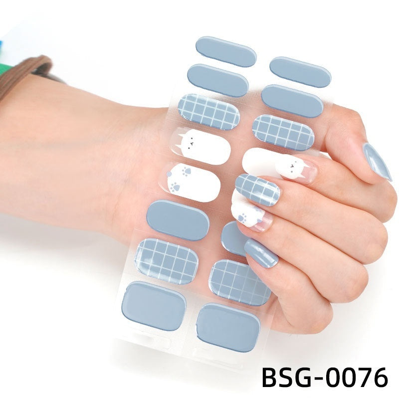 Semi-cured Nail Stickers Gel 3d Bronzing UV Nail Nail Stickers Paper