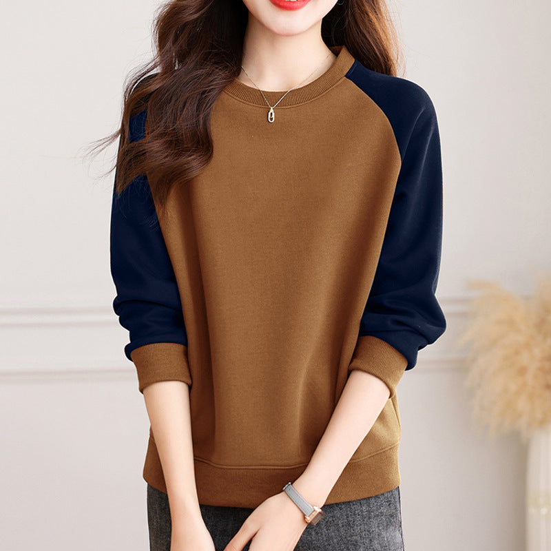 Womens Crew-neck Sweatshirt With Raglan Sleeves Niche