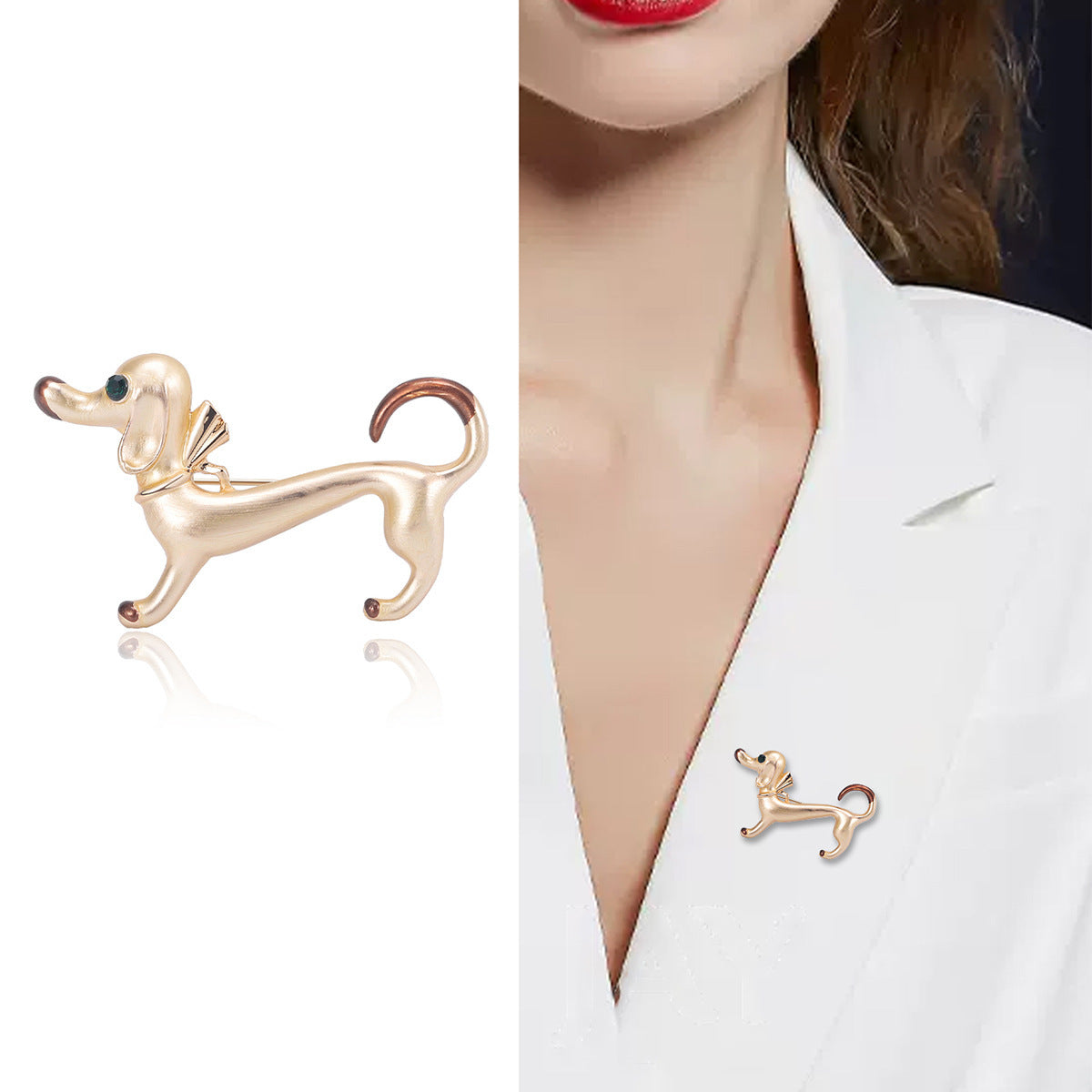 Cute Dripping Oil Sausage Dog Animal Pin