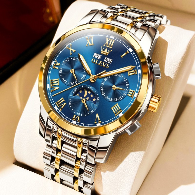 Multifunctional Moon Phase Automatic Waterproof Watch
