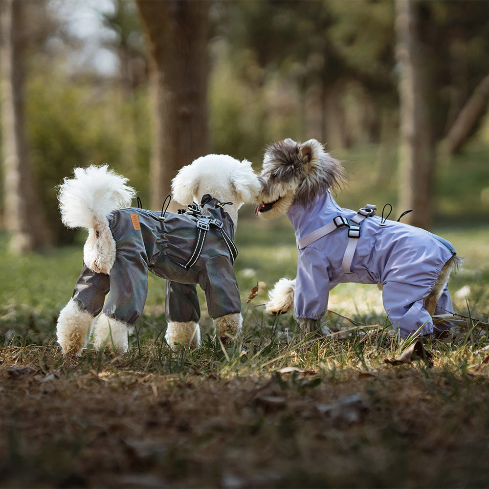 Fashion Personality Dog Pet One-piece Raincoat