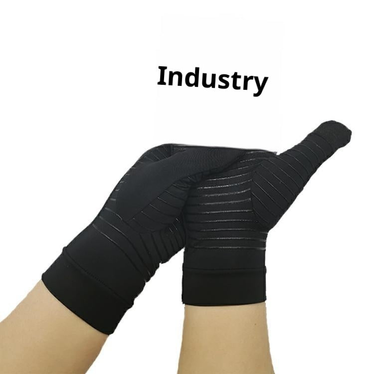 Copper Fiber Pressure Copper Ion Full Finger Touch Screen Gloves
