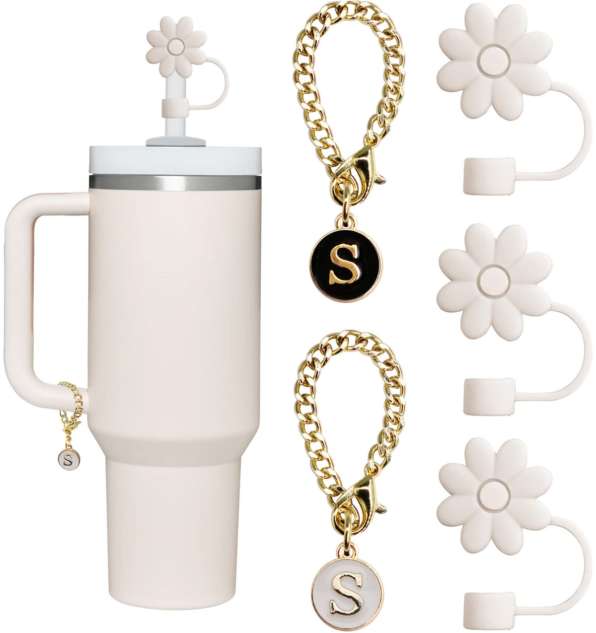 Tumbler Letter Handle Charms - 5PCS
