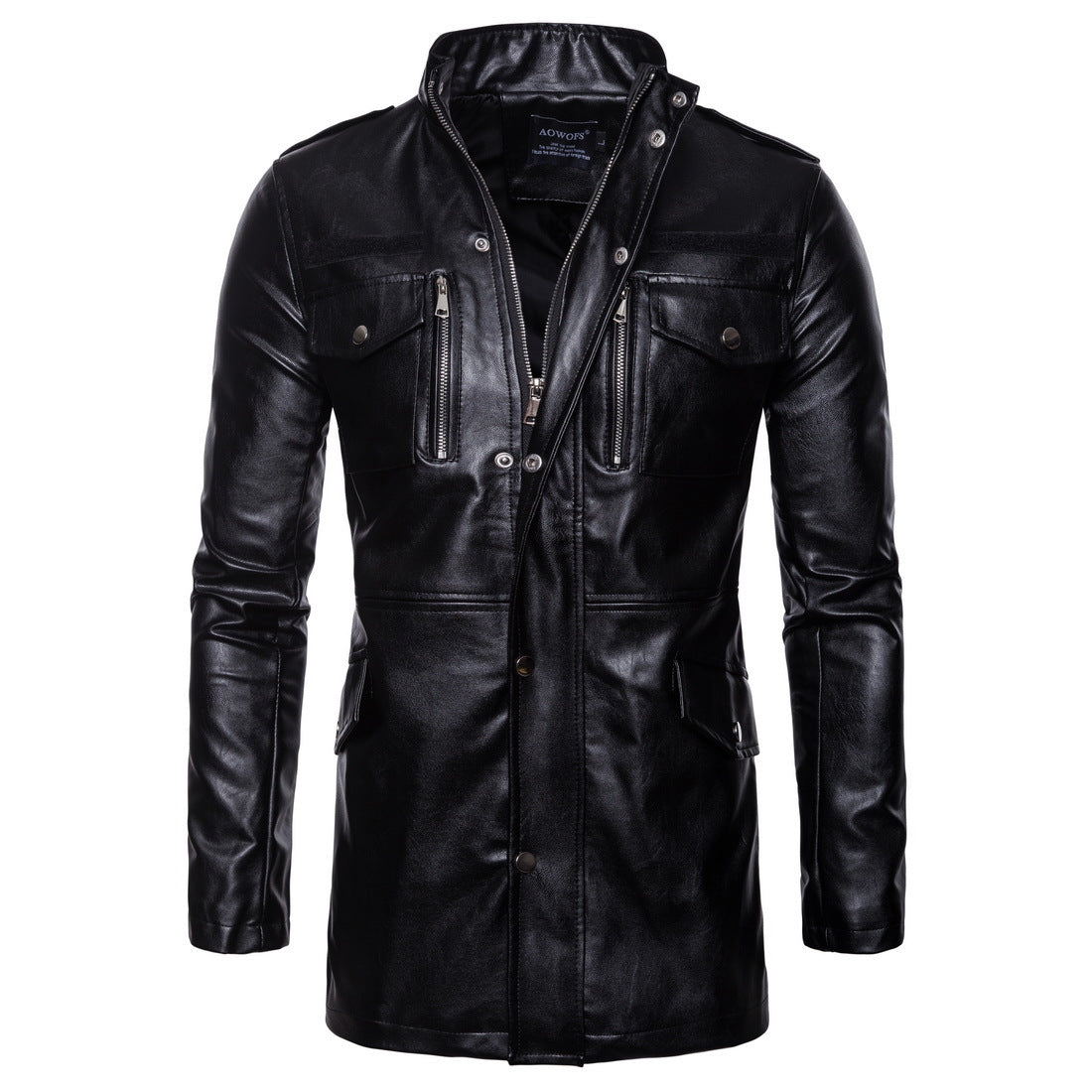 Men's Fashion Long Jacket with Four Pockets (B036)