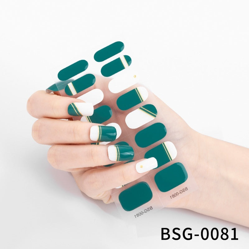 Semi-cured Nail Stickers Gel 3d Bronzing UV Nail Nail Stickers Paper