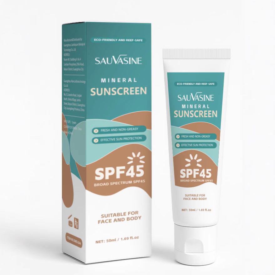 Cross-border Shuo Wo Xin SAUVASINE Mineral UV Cream Sunscreen Refreshing And Non-greasy