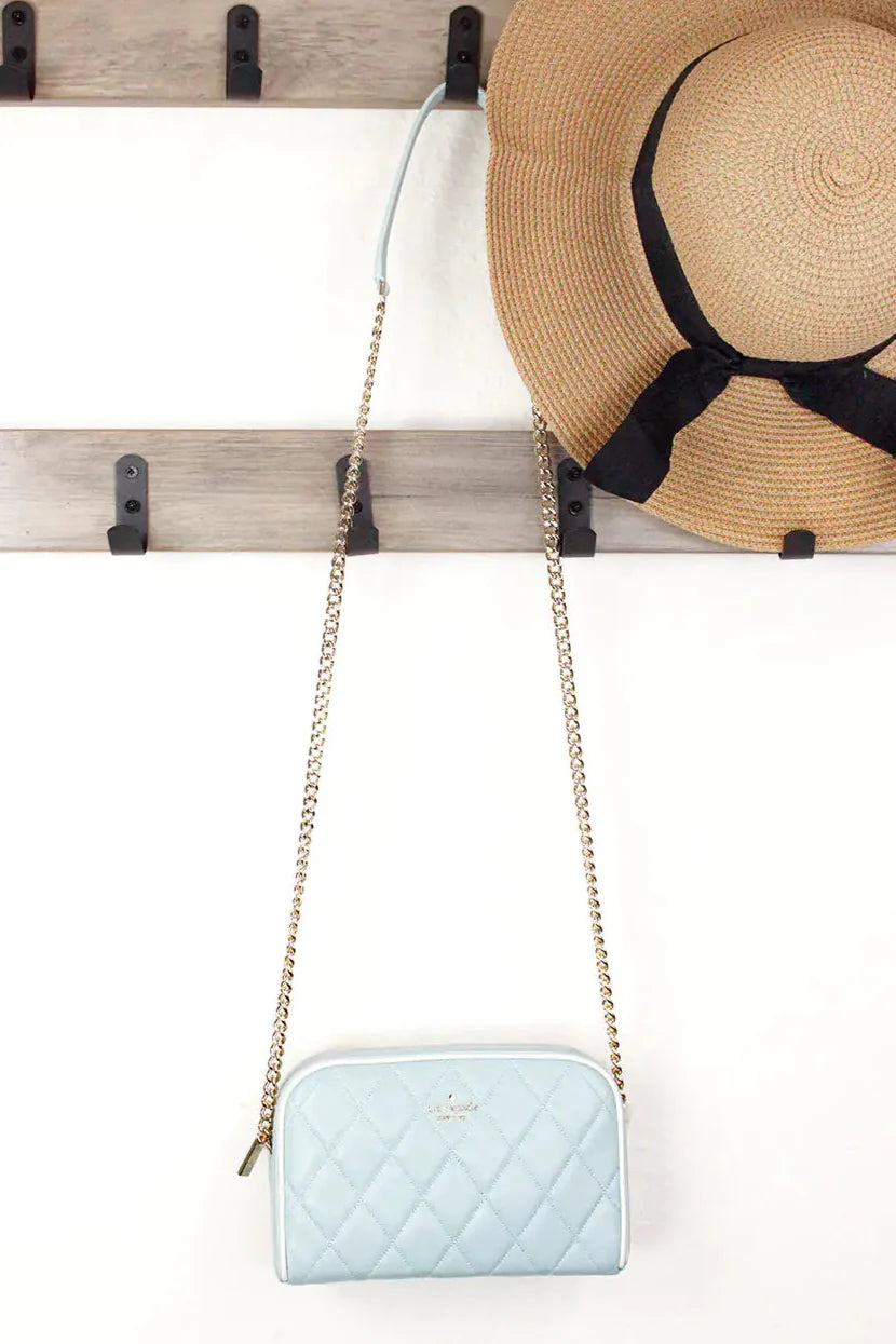 Style Loft Collection x Kate Spade Carey Mini Sage Quilted Camera Crossbody Bag