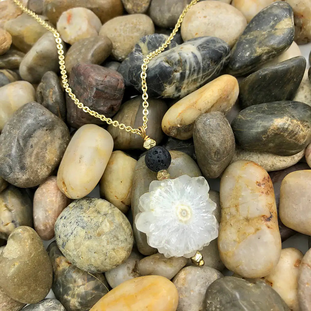 Style Loft Collection Solar Quartz Lava Necklace