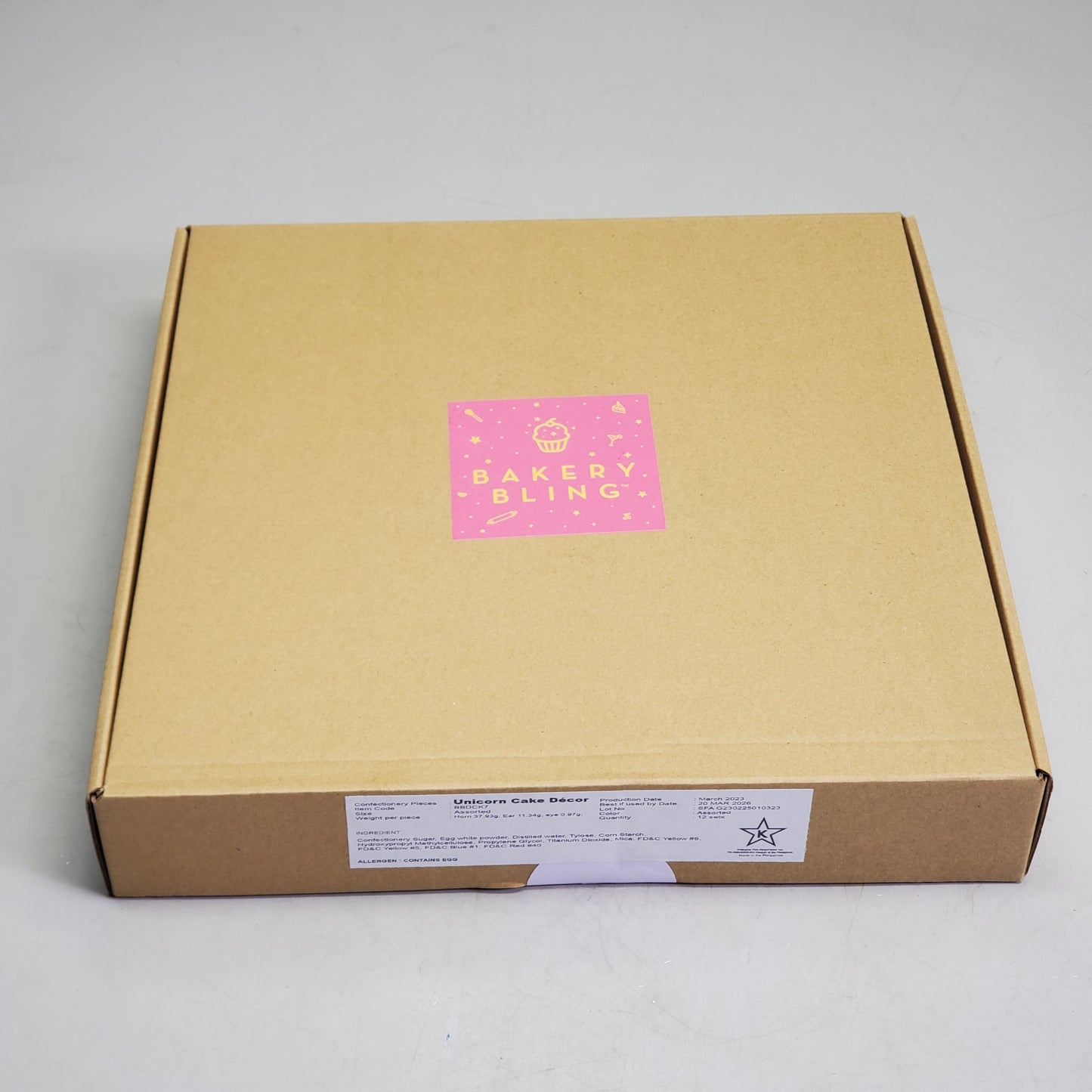 ZA@ BAKERY BLING (12 Sets) Unicorn Cake Decor BBDCK7-BULK BB 03/26 C