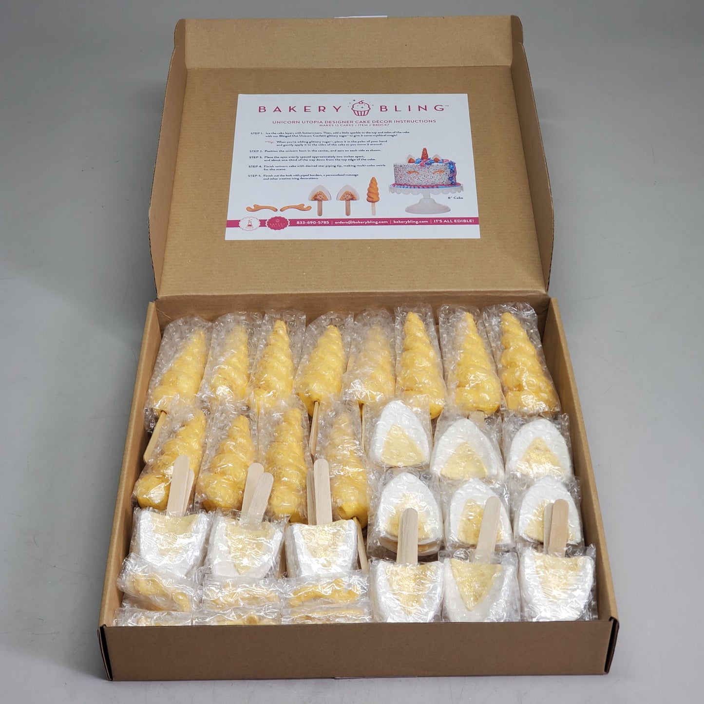ZA@ BAKERY BLING (12 Sets) Unicorn Cake Decor BBDCK7-BULK BB 03/26 C