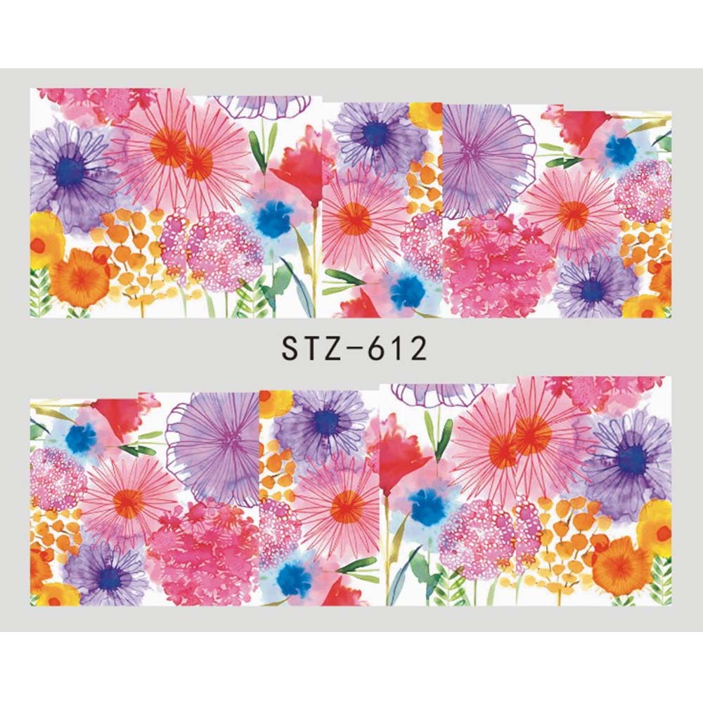 Butterfly Flower Water Transfer Decal Nail Sticker