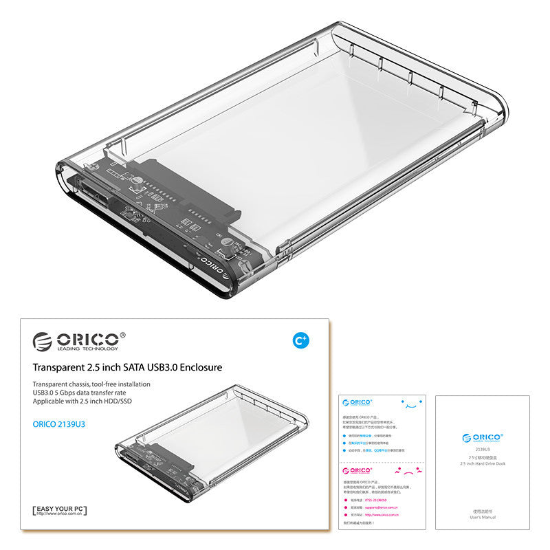 ORICO 2139U3 2.5" HDD Enclosure