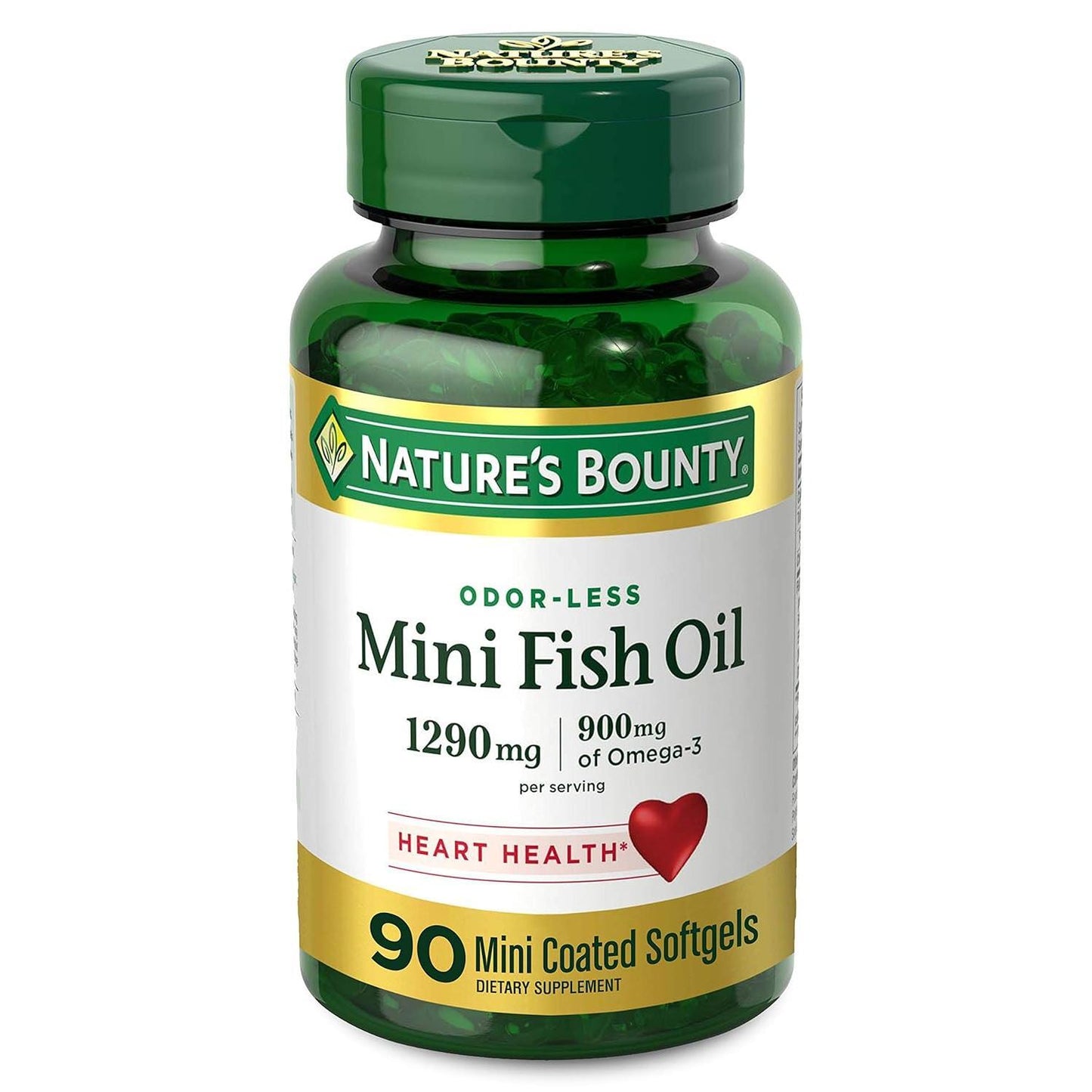 Nature's Bounty® Fish Oil 645 mg Mini Gelcap SFG, 90 EA