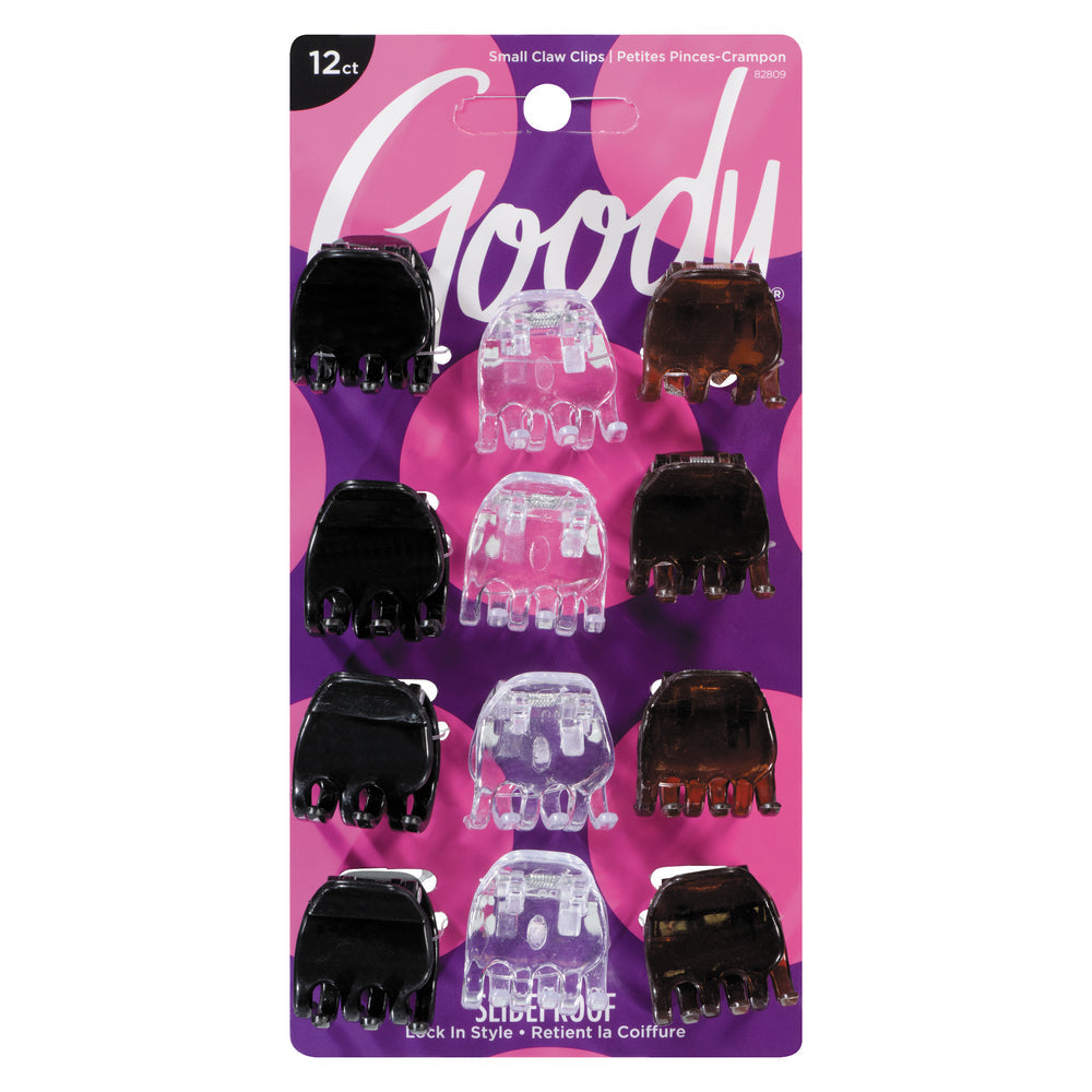 Goody Half Claw Hair Clips, Small, Assorted Colors