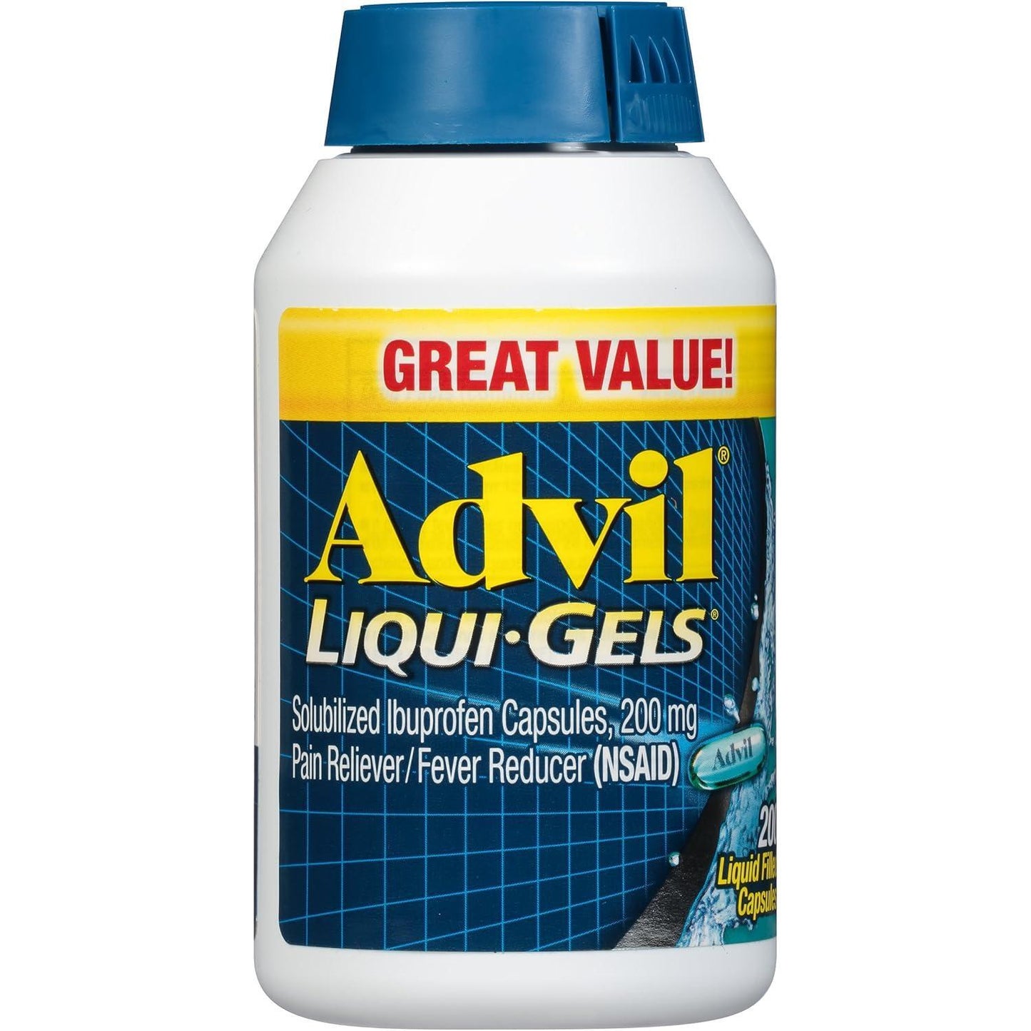 Advil Liqui-Gels Pain And Fever Relief Liquid Capsules, 200 Mg Ibuprofen