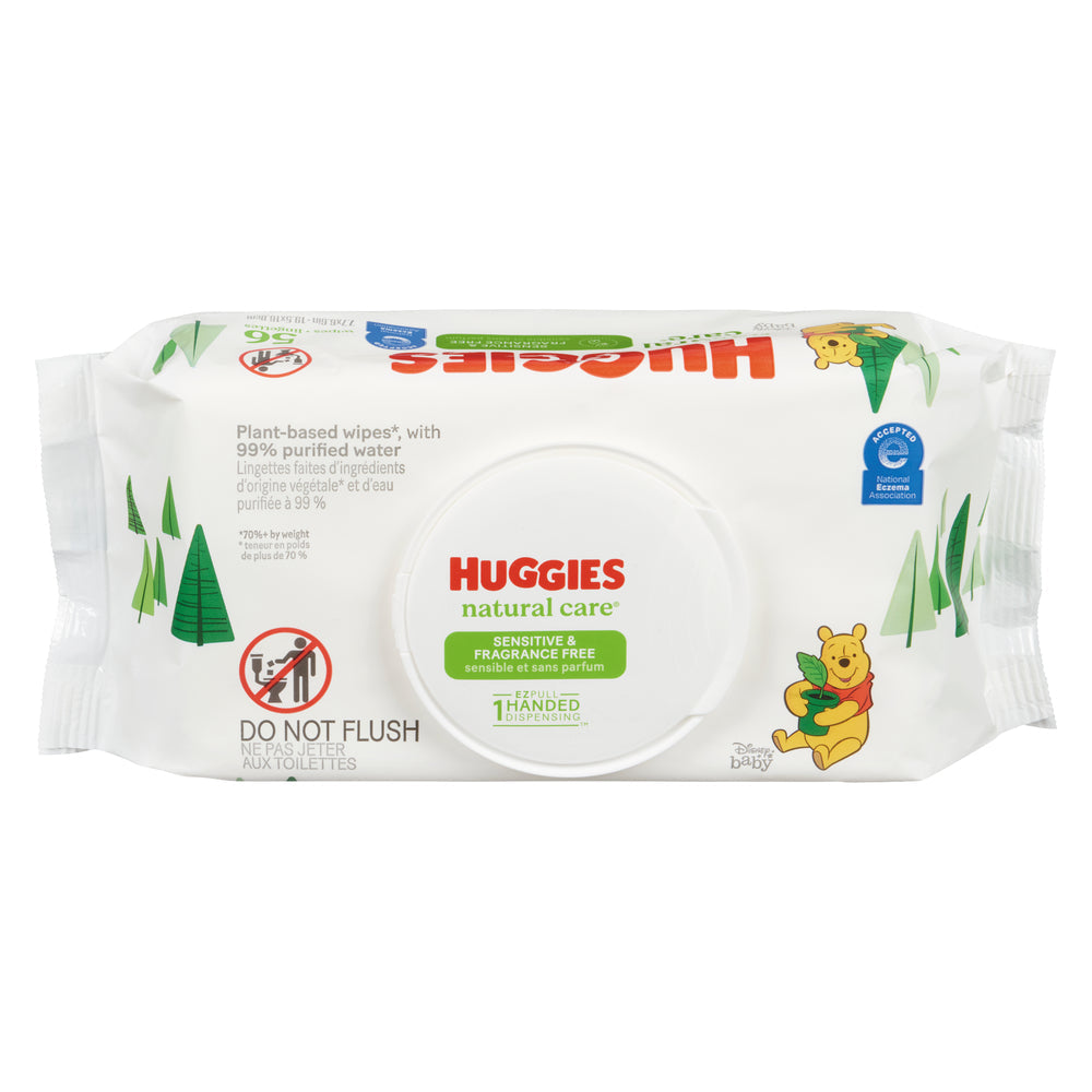 Huggies® Natural Care® Fragrance-Free Baby Wipes, 56-Pack