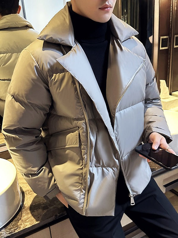 Mens Thickened Collared Down Jacket