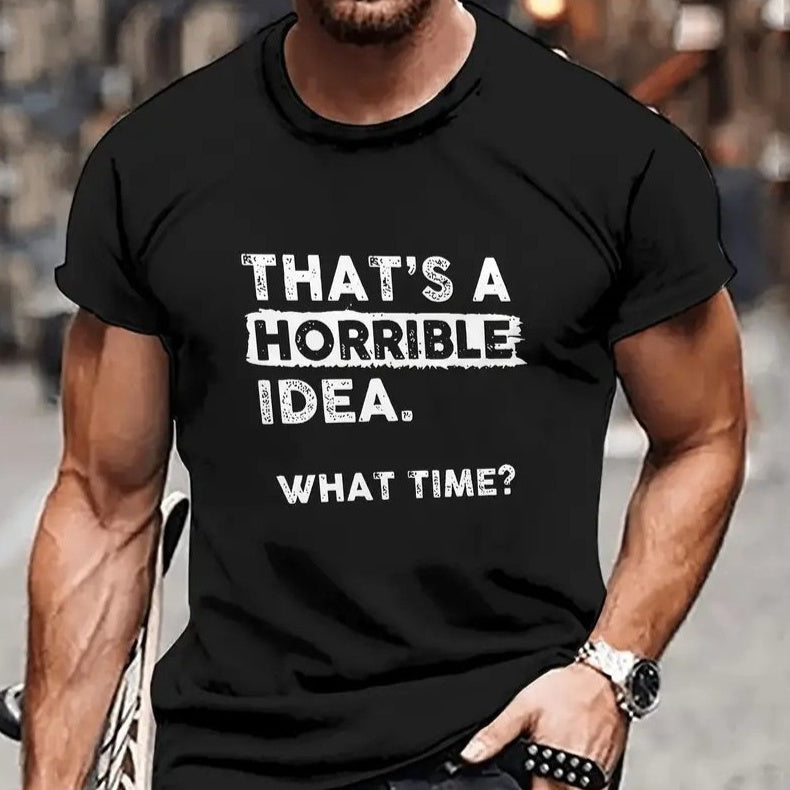 Exercise Casual Men's Clothes Cartoon Anime Round Neck T-shirt