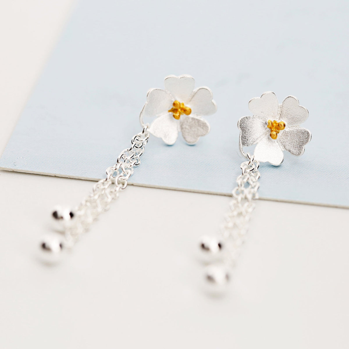Sterling Silver Fashion Hundred Cherry Blossom Ear Jewelry