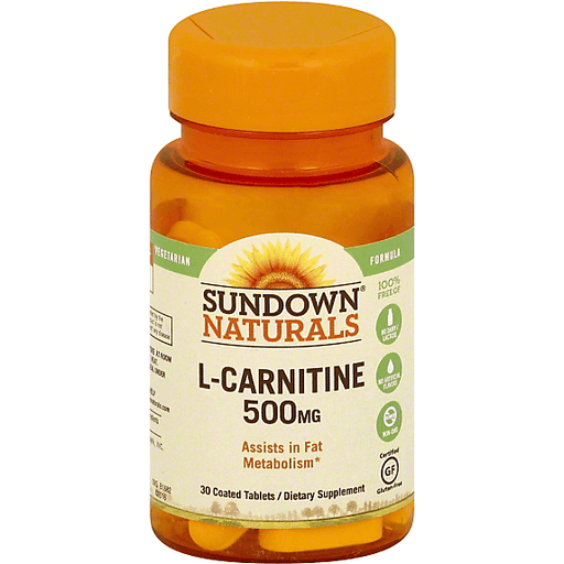 Sundown Naturals L-Carnitine, 500 Mg, Coated Tablets