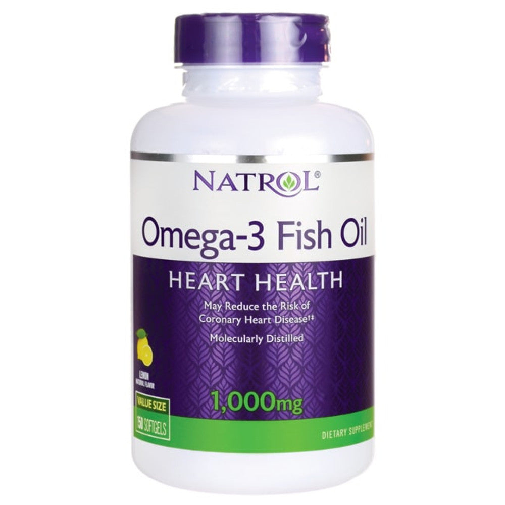 Natrol Omega-3 Fish Oil 1000 Mg Softgels, Lemon Flavor ( Discontinued )
