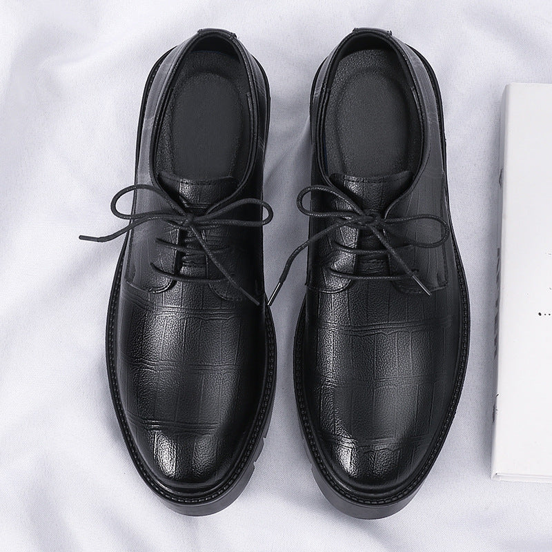 Men's Inner Height Increasing Business Casual Leather Shoes