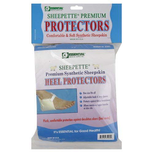 Essential Medical Supply Sheepette Synthetic Lambskin Heel Protectors