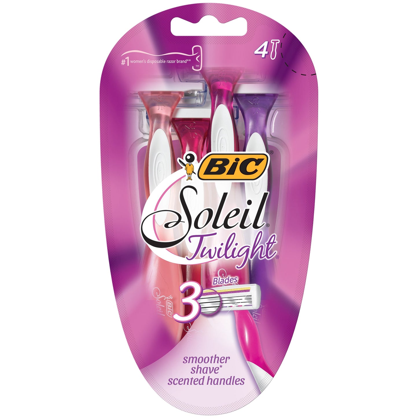 BIC Soleil Smooth Scented Women's Disposable Razors - 3 Blades - 4 Count