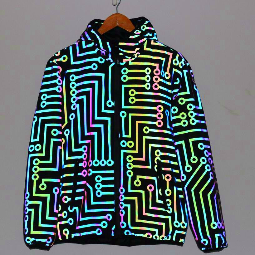 Rainbow Reflective Jacket for Men and Women (Hip Hop)