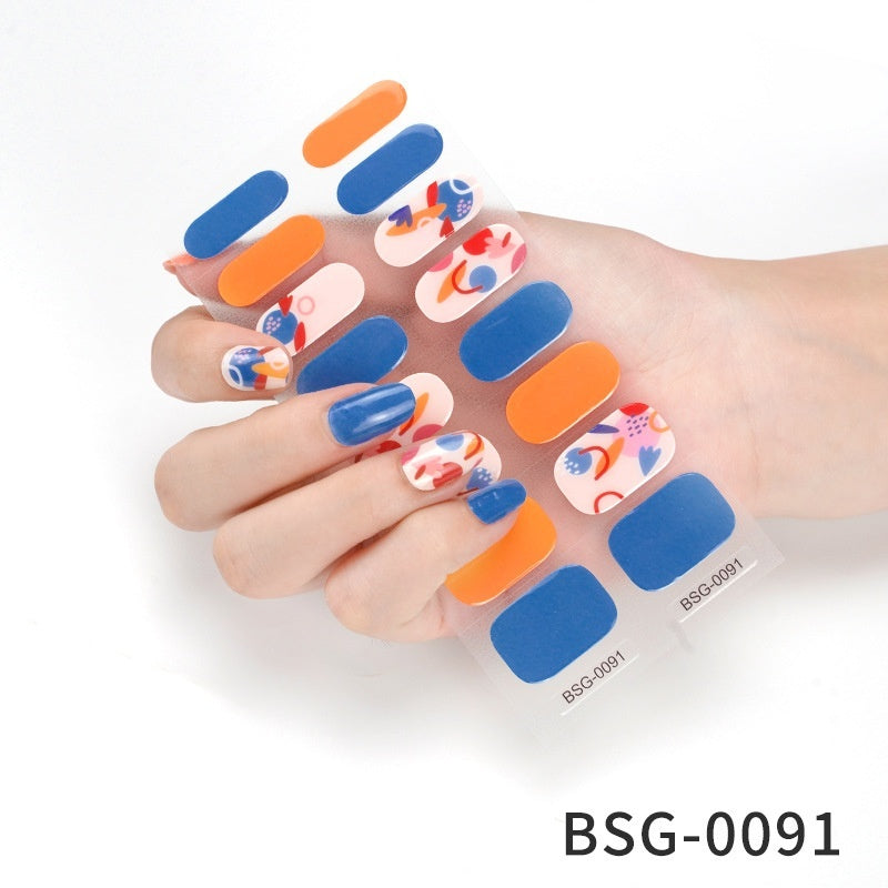 Semi-cured Nail Stickers Gel 3d Bronzing UV Nail Nail Stickers Paper