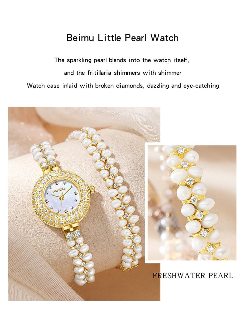 Women's Freshwater Pearl Diamond Watch