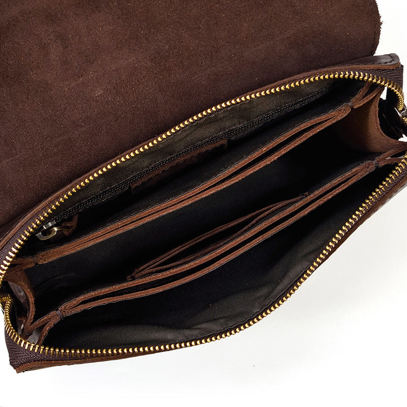 Retro Crazy Horse Leather Men's Wallet