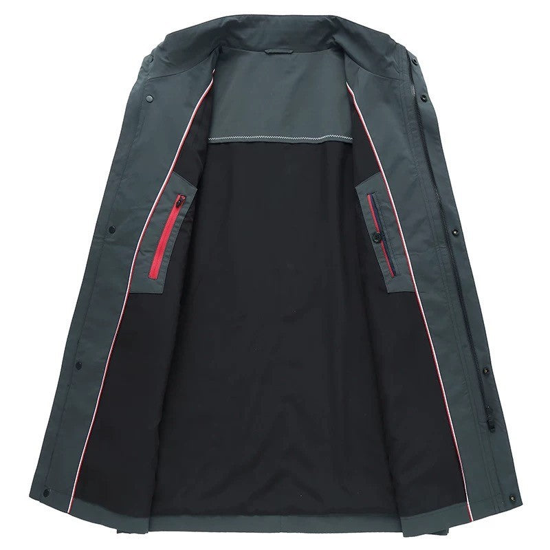 Men's Stand-Up Collar Business Casual Windbreaker Jacket