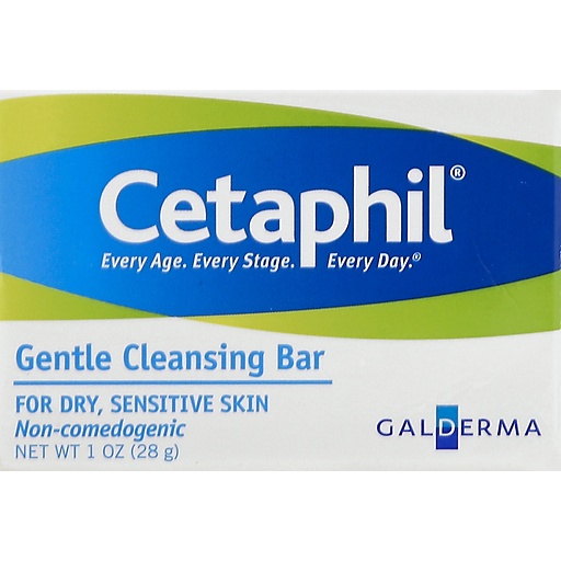 Cetaphil Cleansing Bar, Gentle, For Dry, Sensitive Skin 1 Oz