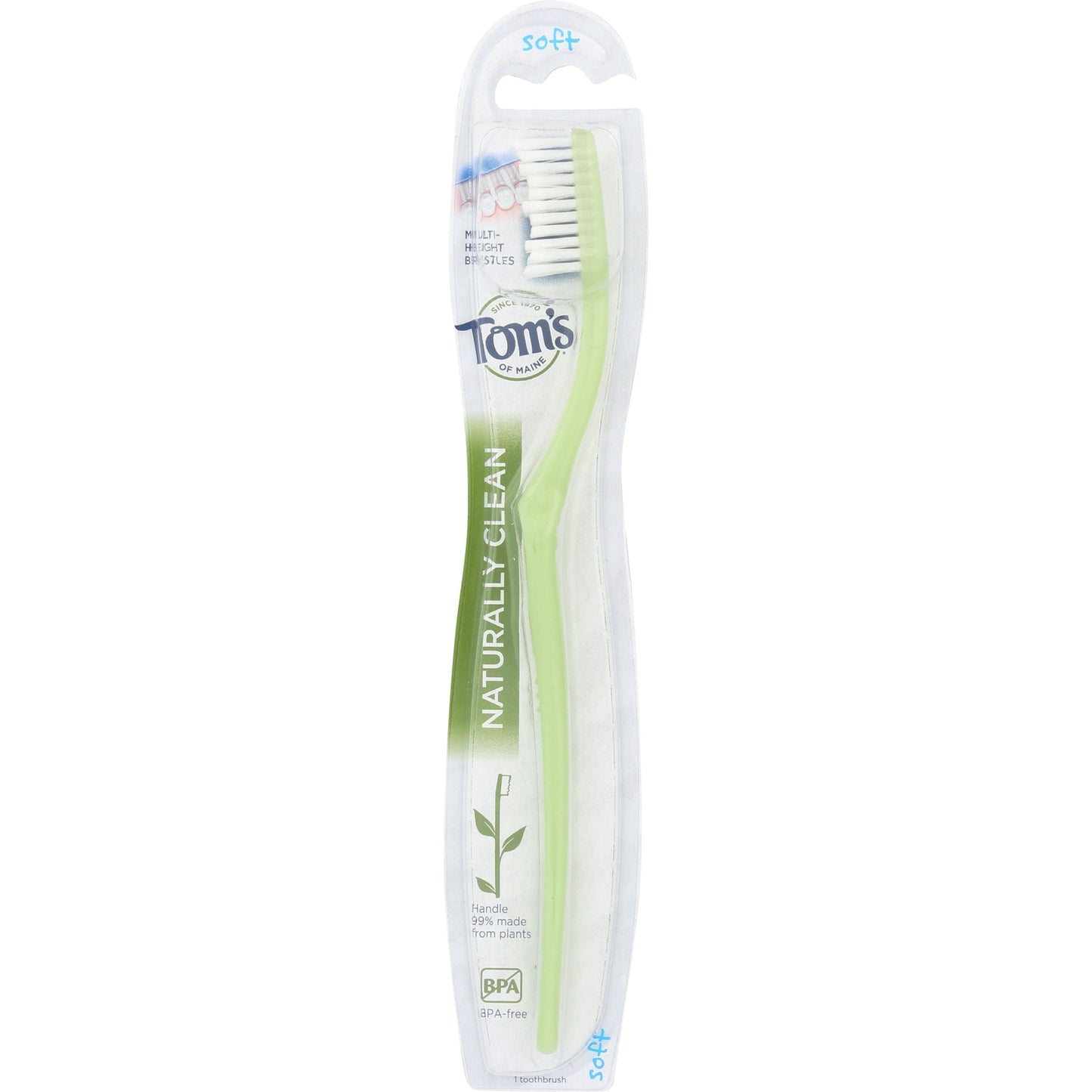 Tom's Of Maine Adult Naturally Clean Soft Toothbrush 1 Brush