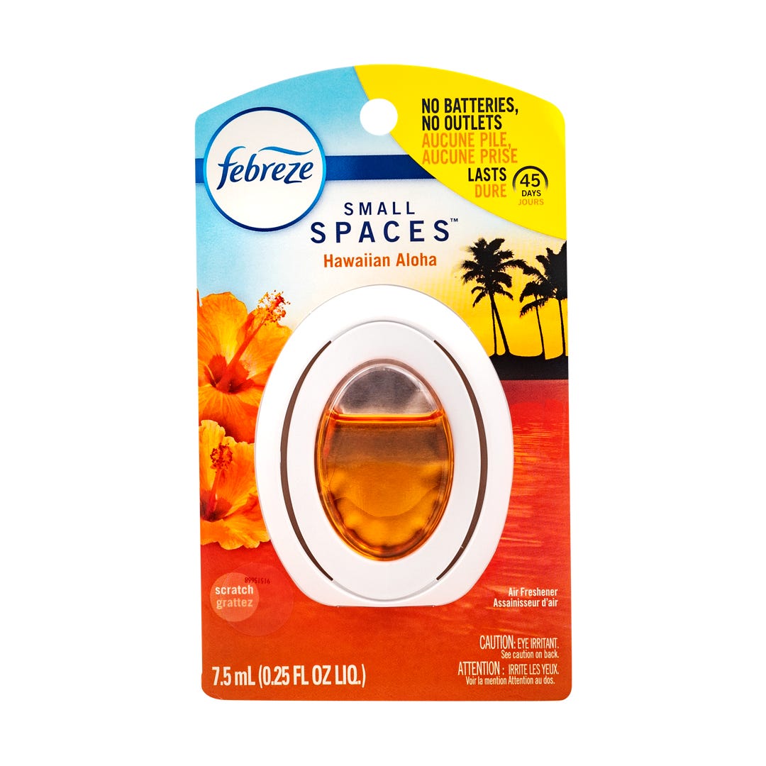 Febreze Small Spaces Hawaiian Aloha Air Freshener, 0.25 Fl Oz