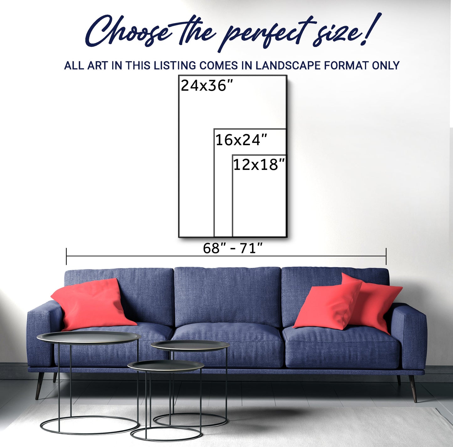 Abstract Mountain and River Landscape Wall Art