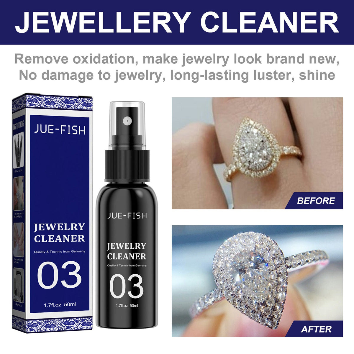 Jewelry Cleaning Diamond Ring Necklace Gold Cleaning Rust And Ash Removal Cleaner