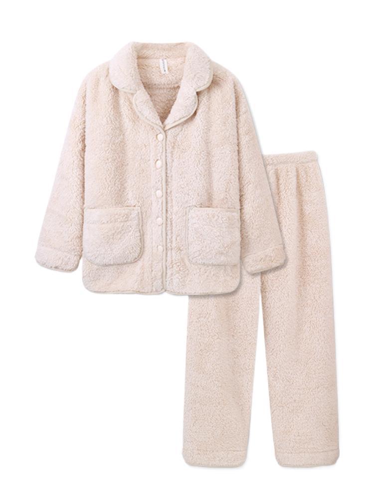 Couple Thickened Men's Coral Fleece Home Wear Suit Autumn And Winter