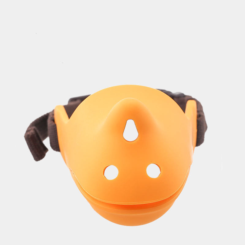 Rhino shape adjustable pure silicone dog muzzle